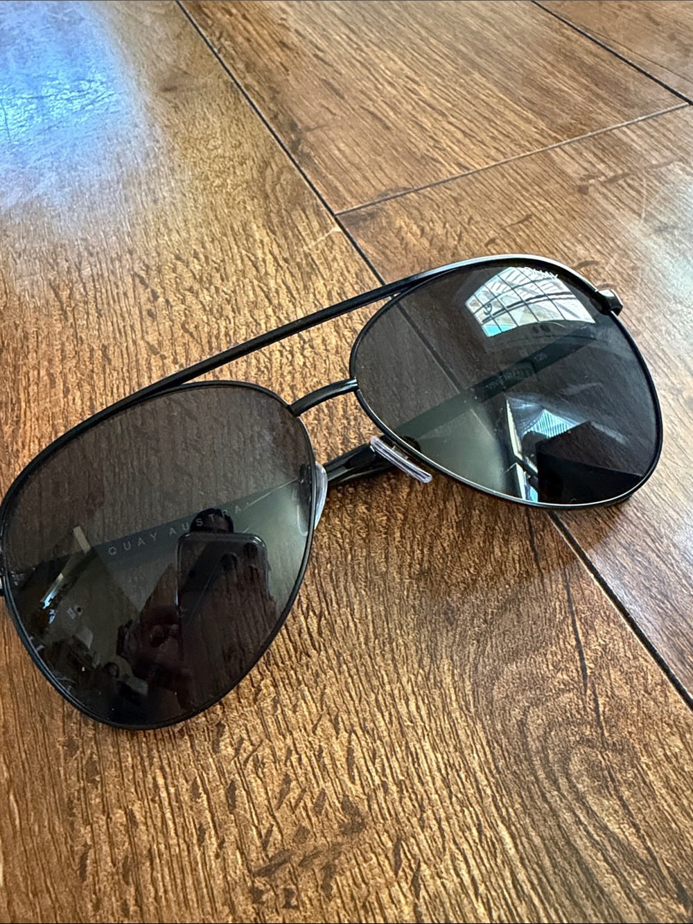 Quay Australia Black Aviator Sunglasses - Picture 5 of 5